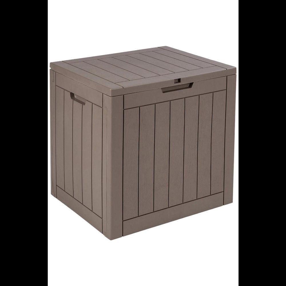 Honey-Can-Do Outdoor Storage Deck Box 30-Gallon Light Coffee